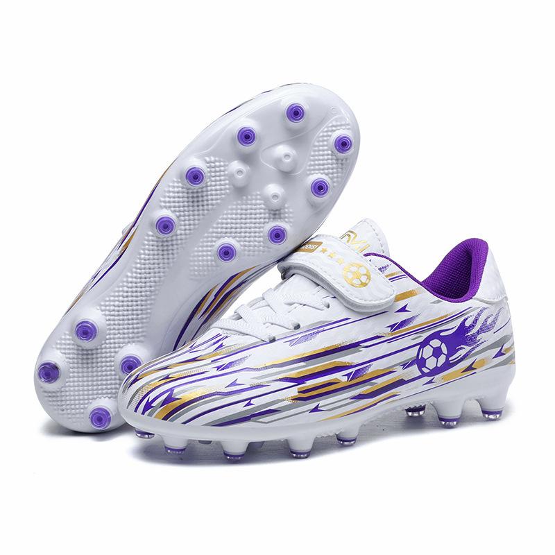 New Velcro children's football shoes boys and teenagers students TF broken nails AG long nails competition training shoes