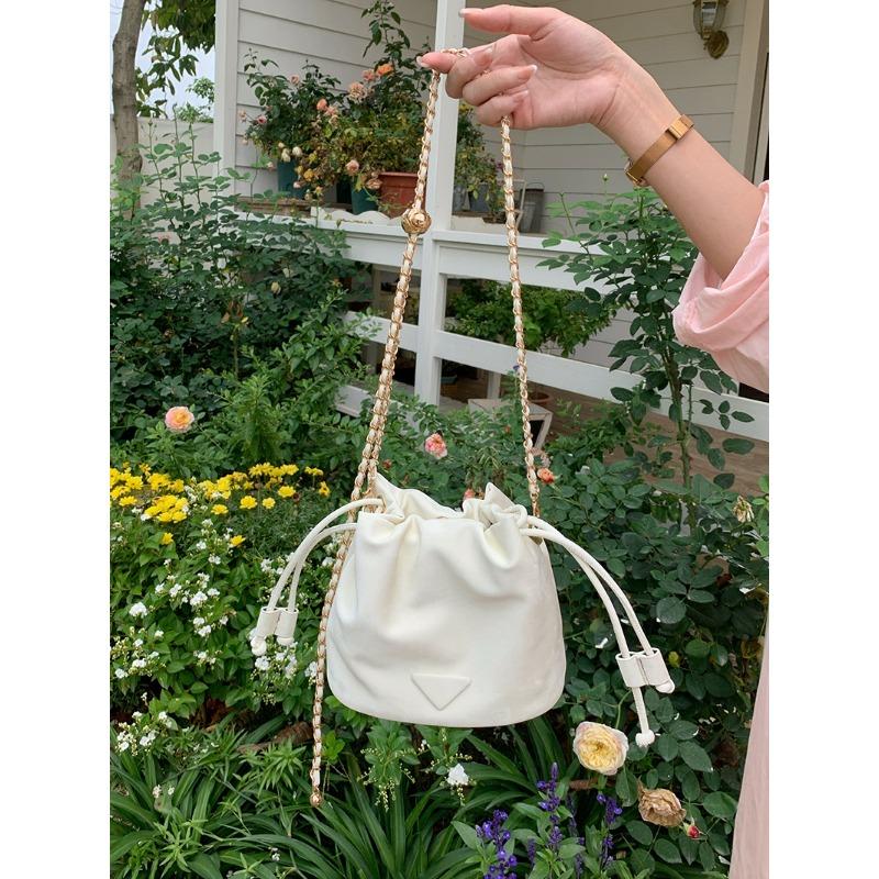 Yunduo Puff Bag New Style Pump Chain Bag Cream Pink Fashionable and Versatile Niche One-Shoulder Crossbody Bucket Bag