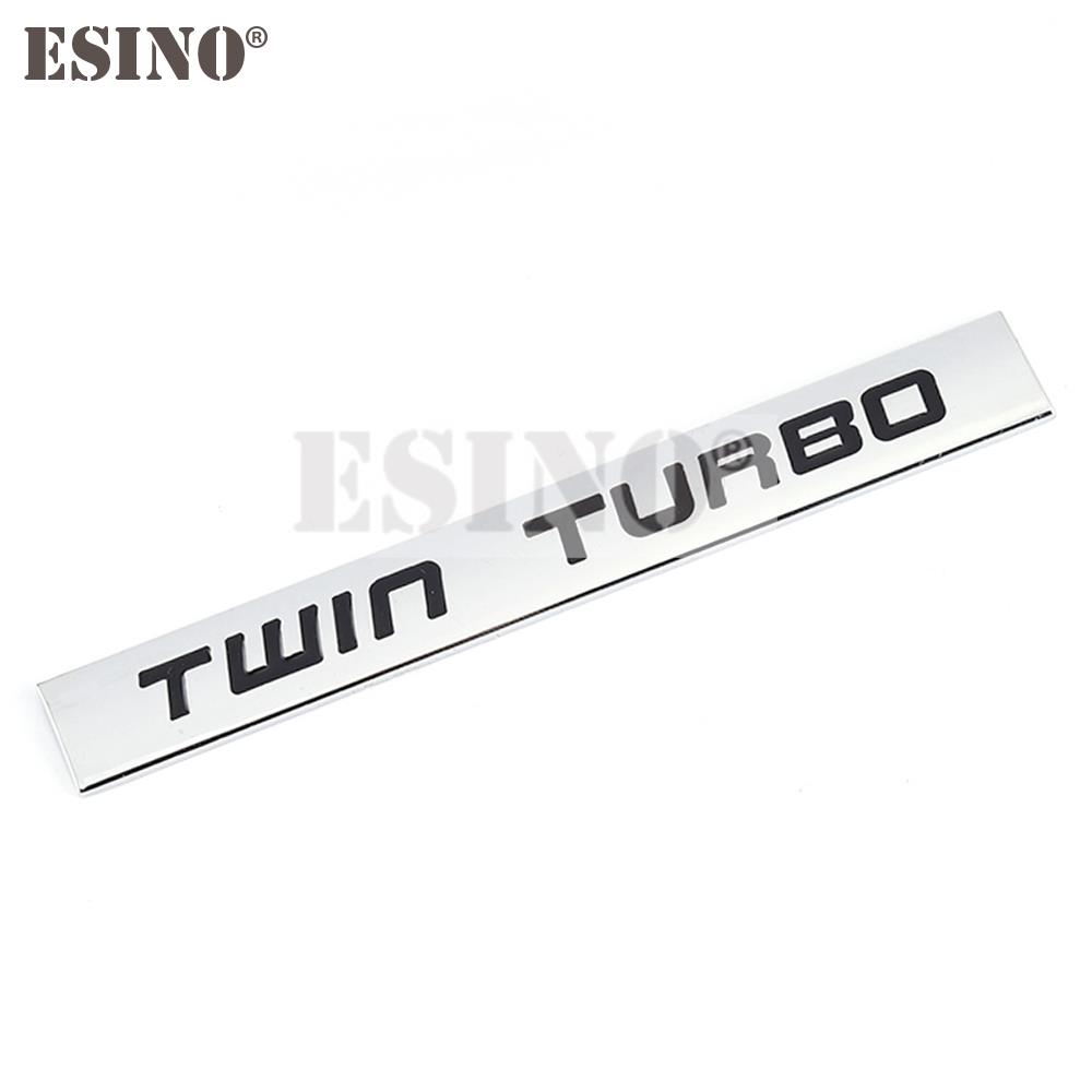 Car Styling Turbo Diesel Twin Turbo Turbocharged Supercharged 3D Metal Alloy Adhesive Emblem Sticker Car Body Badge
