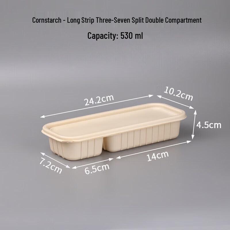 ONYLM Biodegradable Corn Starch Round Lunch Box with Lid