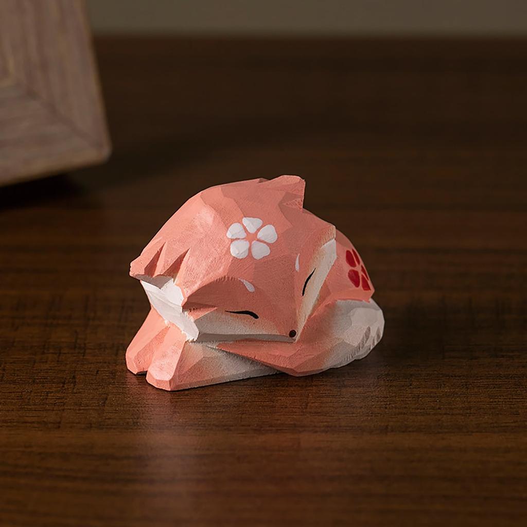 RemeeHi Wooden Handmade Wood Scandinavian Shiba Inu Husky Wooden Goose Wooden Fox Stylish Decorative Friendship Celebration New Birthday Cute Loyal