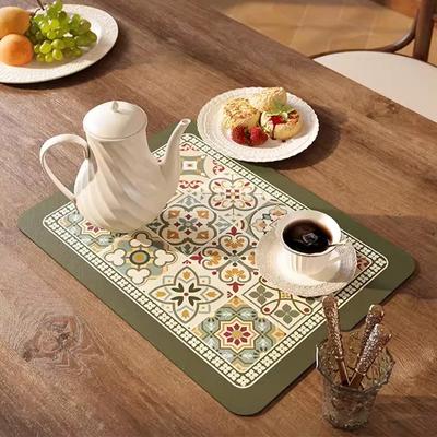 Podložka na sušení nádobí Prostírání k jídelnímu stolu Dekor konferenčního stolku Absorpční odkapávací podložka Šálek Podložka pod nádobí Kuchyňské doplňky