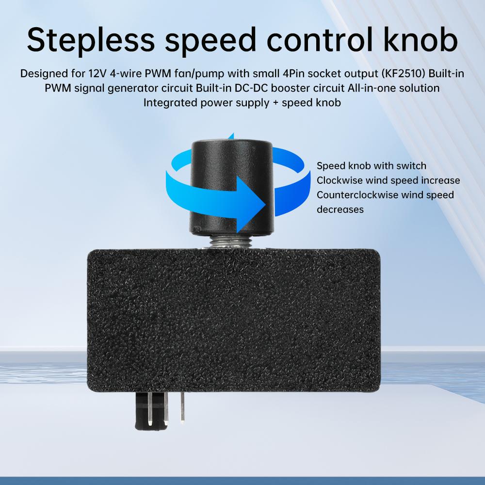 Fan Speed Controller 4Pin PWM Speed Regulator Fan Governor Type-C Power Supply DIY Water-cooled Radiator Fan Motor Controller