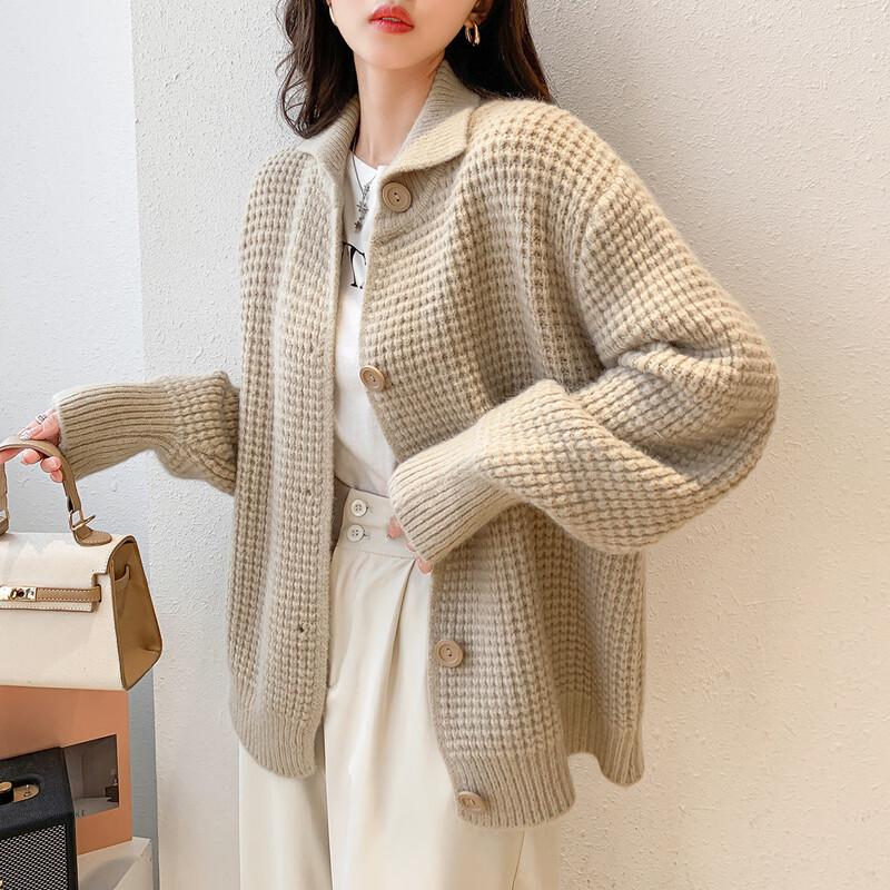 

Mokana Women s Long-Sleeve Loose Fit Knit Sweater One Size