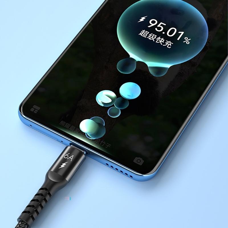 2 In 1 USB Charging Cord Wire Nylon Weaving with USB 5Pin and Type C Output Connectors for Phones Tablets Laptops