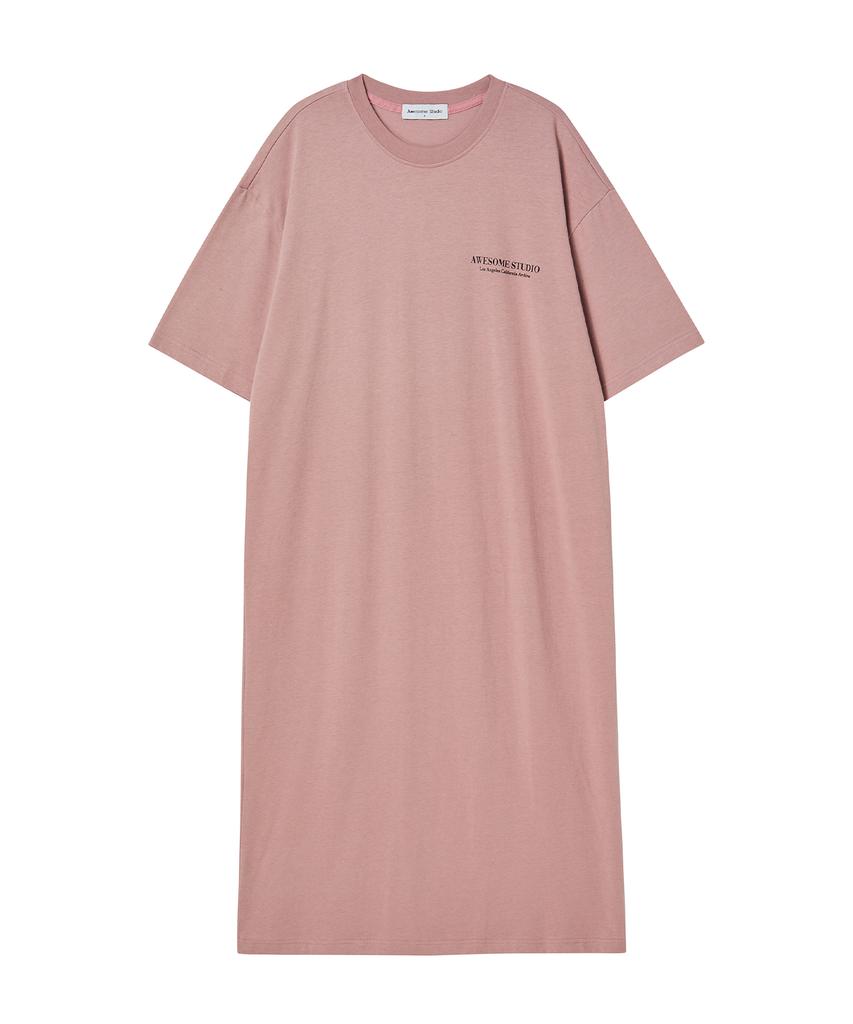 AWESOME STUDIO Digital Flower Long Dress Indie Pink