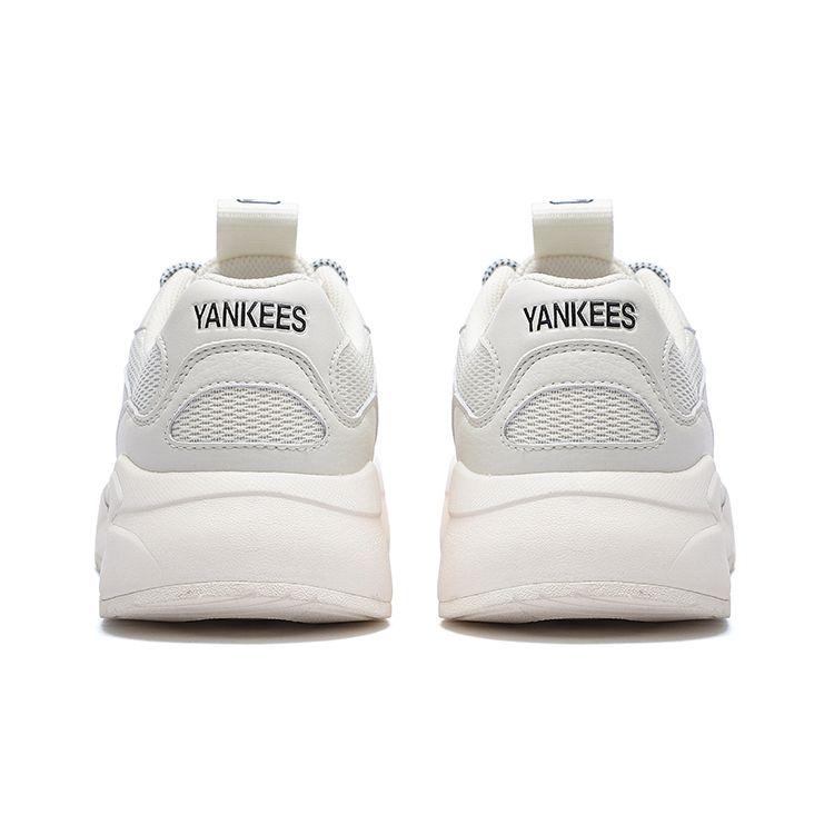 MLB Big Ball Chunky Fabric Synthetic Leather Vintage Wear-Resistant Lightweight Increased Height Low-Top Dad Shoes Unisex Sneaker 3ASHC312N-50IVL