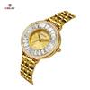 Women's Round Dial Rhinestone Quartz Watch Luxury Alloy Case Steel Band Wristwatch Multi-Color Option Elegant Jewelry Watch for Women