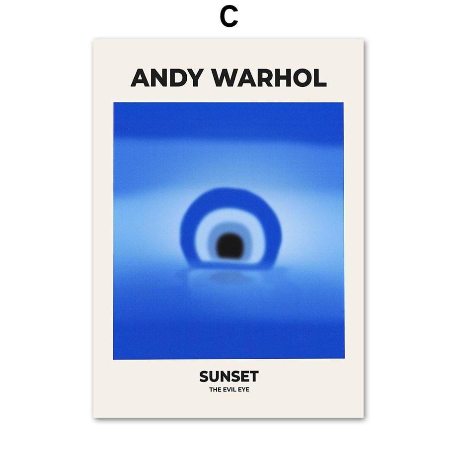 מאטיס אנדי וורהול פרפר בוטני ציור קנבס כחול באוהאוס אמנות קיר פוסטרים והדפסים לעיצוב סלון תמונות