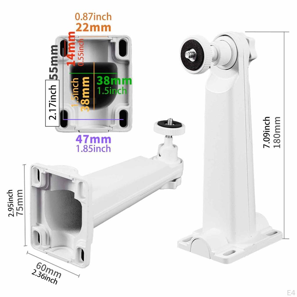 180 Camera Mount Bracket Holder Stand Aluminum Alloy Easy to Install Surveillance