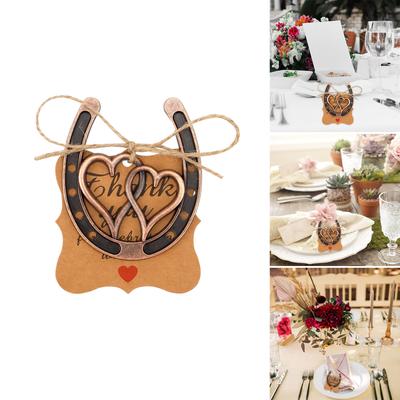 Paquete de 10 Herraduras de Metal Recuerdos de Fiesta Colgante Llavero Decoraciones de Boda Recuerdos de Fiesta Decoraciones de Mesa de Boda para Mesa