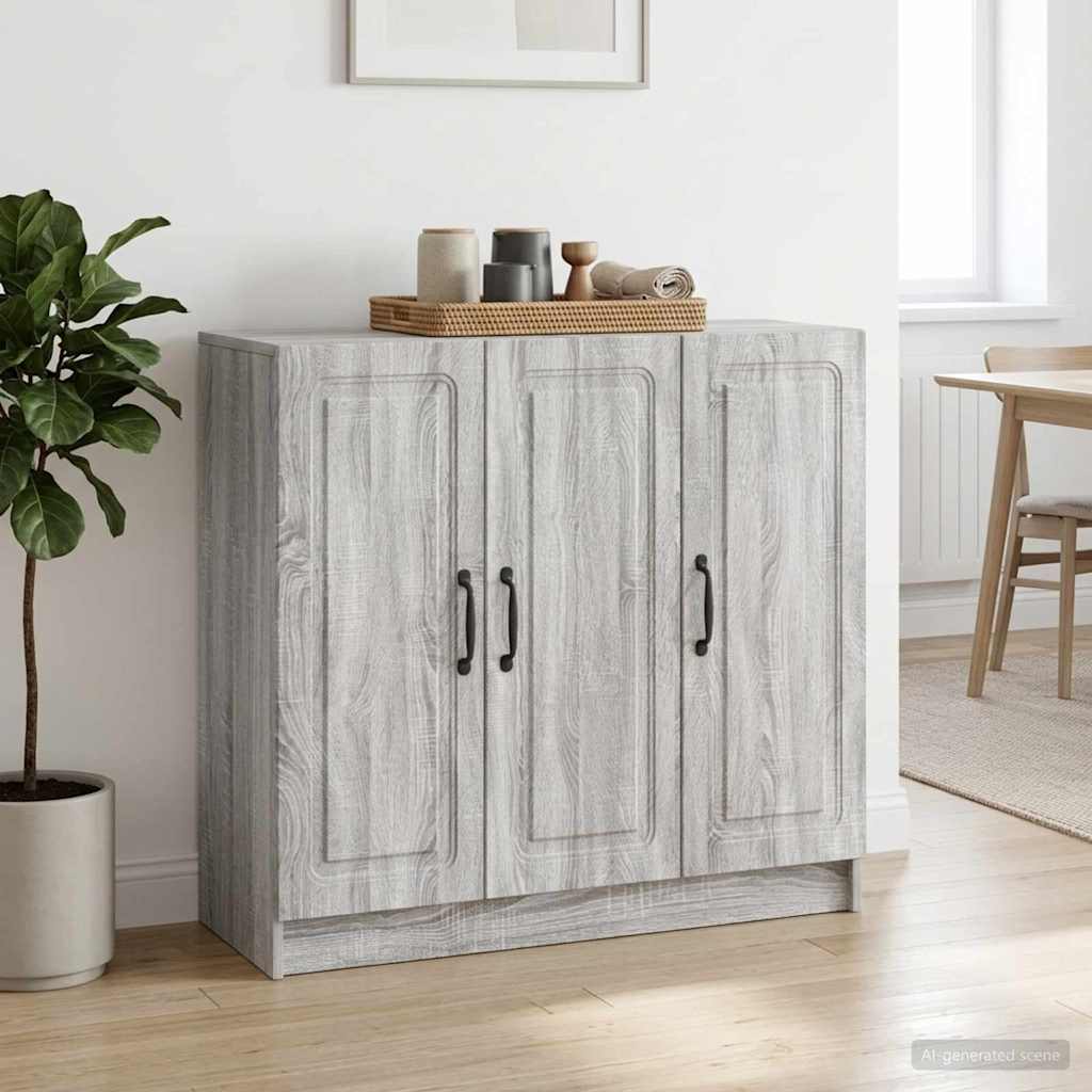 Sideboard Grey Sonoma 89 x 34.5 x 77 cm Engineered Wood