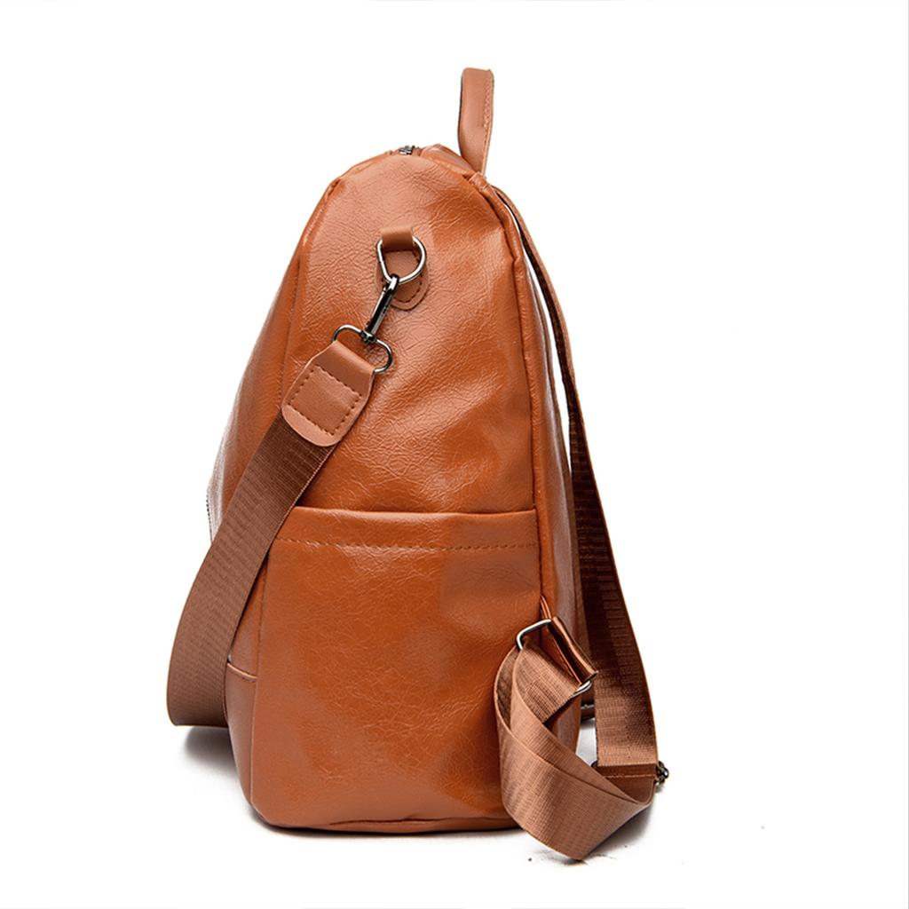 Women Versatile Backpack - Spacious PU Leather School Bag with Adjustable Straps Multiple Pockets for College Work shoulder bag