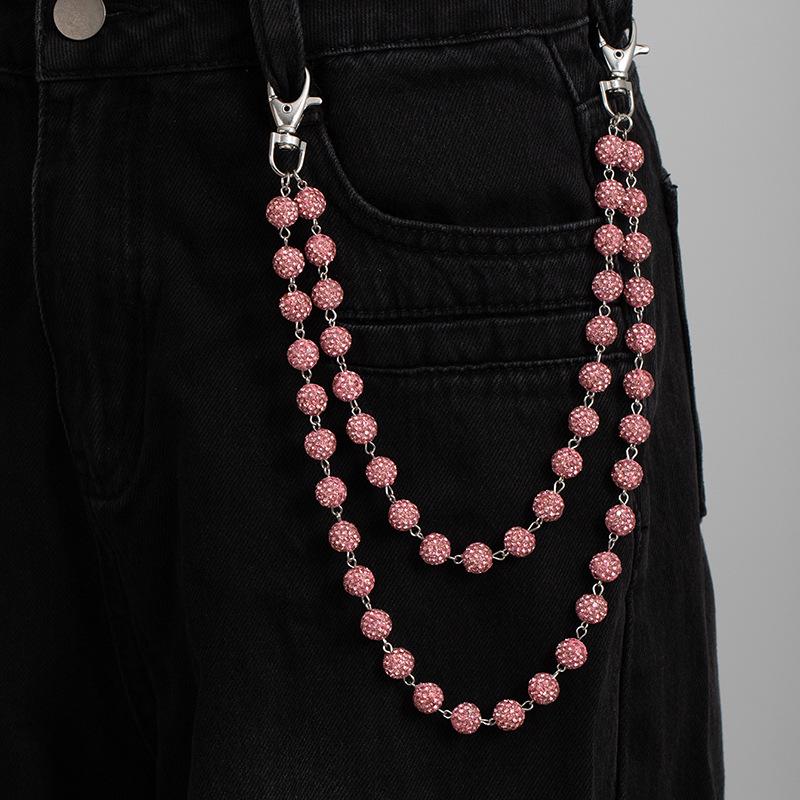 Catena Vita da Donna di Alta Gamma con Strass e Perline Ceramiche Colorate