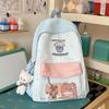 Schoolbag cute small fresh backpack 1011 sweet large capacity Japanese plaid schoolbag women's niche light casual backpack