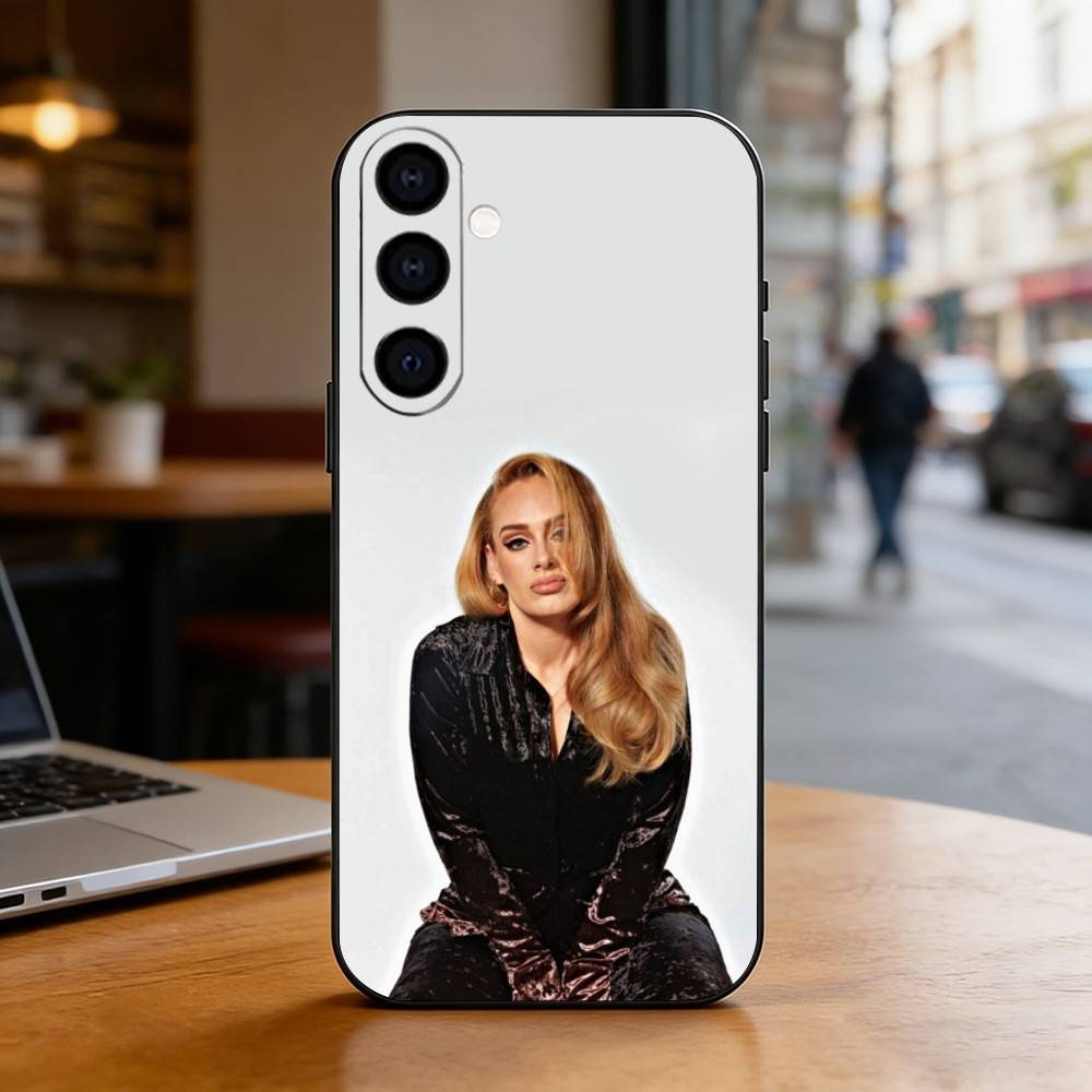 Adele Phone Case Black Silicone Soft For Samsung Galaxy A73,A72,A71,A70,A53,A52,A51