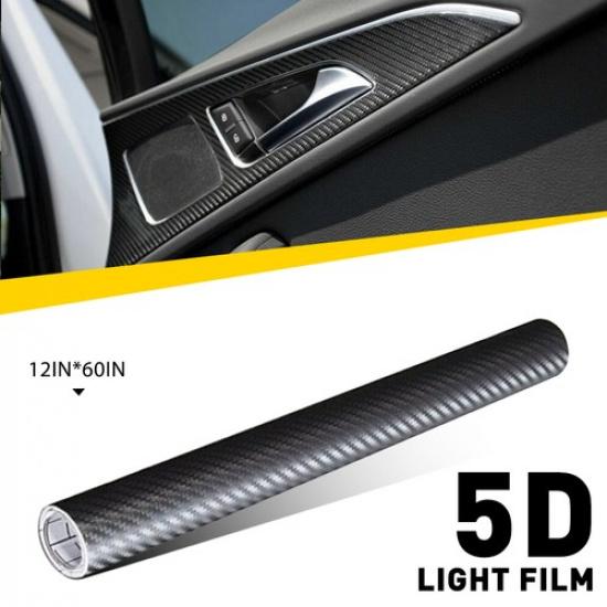 5D Carbon Accessories Glossy Auto Vinyl Car Film Fiber Interior Wrap Stickers