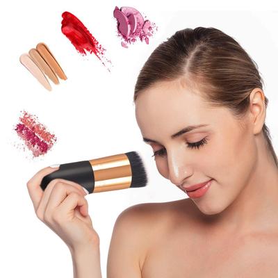 Foundation Brush Easy To Clean Chubby Tube Soft Fine Hair Oblique Head Multifunctional Cosmetics Tools Delicate BB Cream Foundation Brush for Female