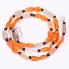 Natural Carnelian Aventurine Garnet Gemstone Beads Necklace 3-15 Mm 18" UB-8099 UB-8099
