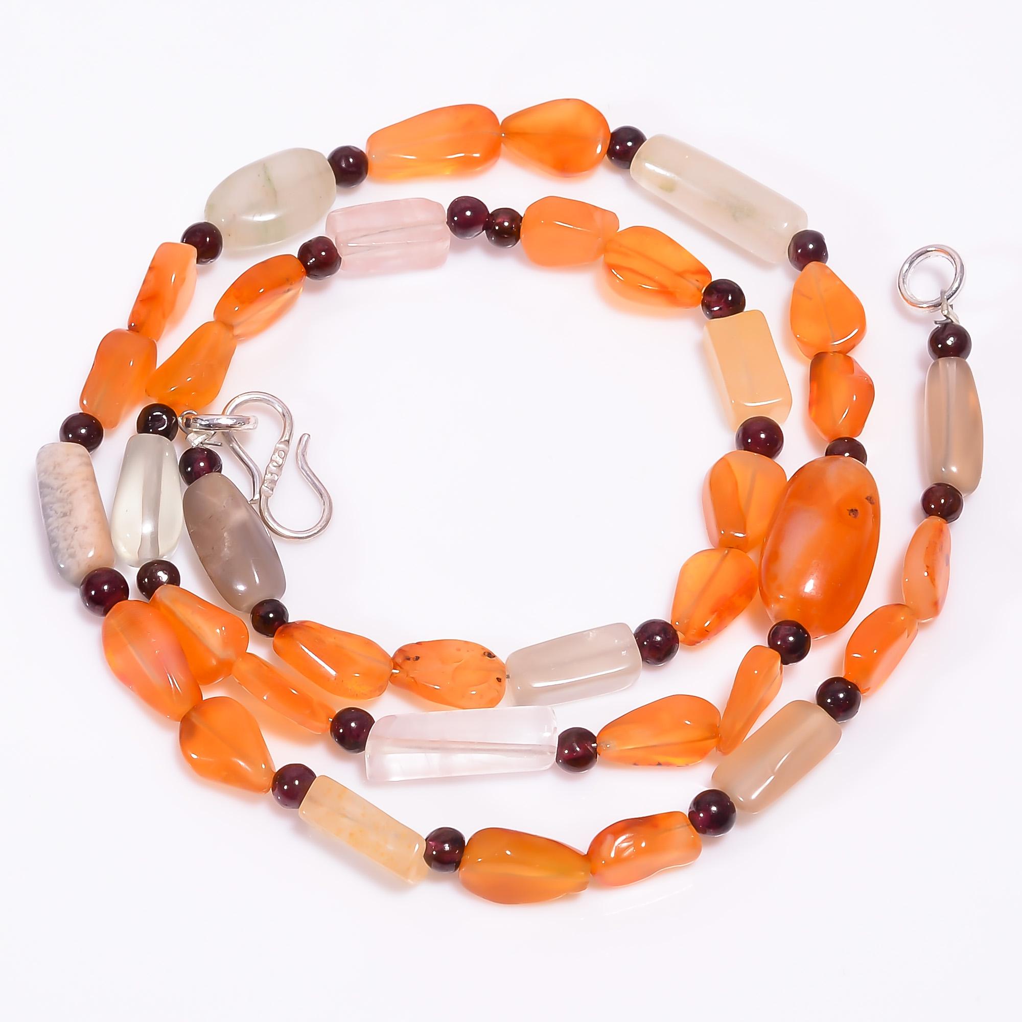 

Натуральный сердолик авантюрин гранат драгоценный камень бусы ожерелье 3-15 мм 18 UB-8099 UB-8099