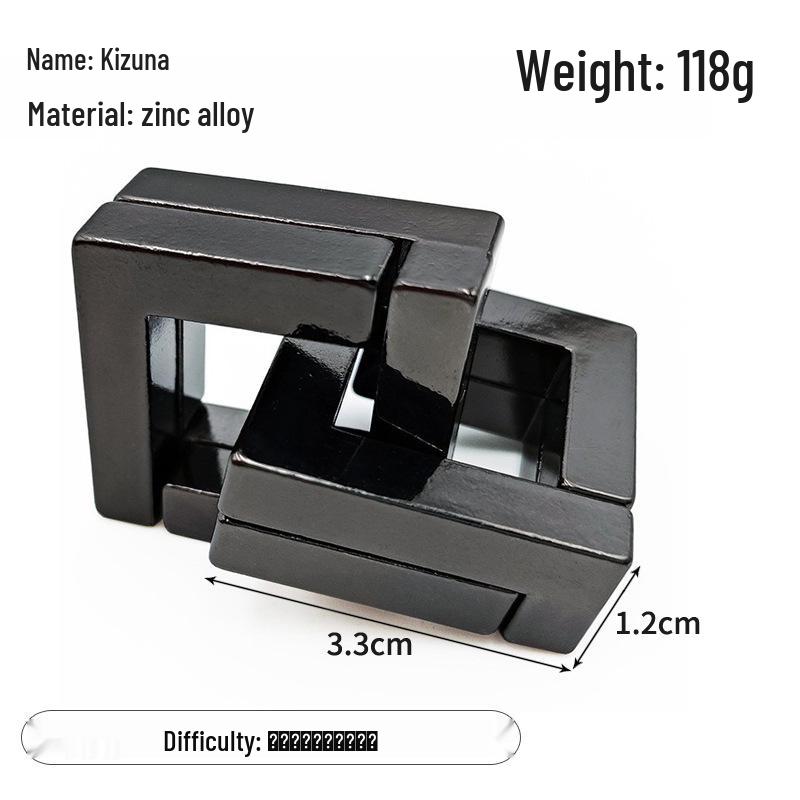 Zinc Alloy Kongming Puzzle Lock: Disentanglement Ring Educational Toy