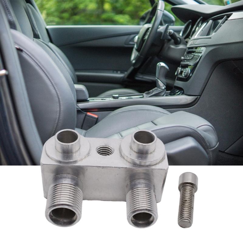A/C Compressor Adapter Fitting A/C Compressor Fitting Adapter Replacement Aluminum Polished Finish