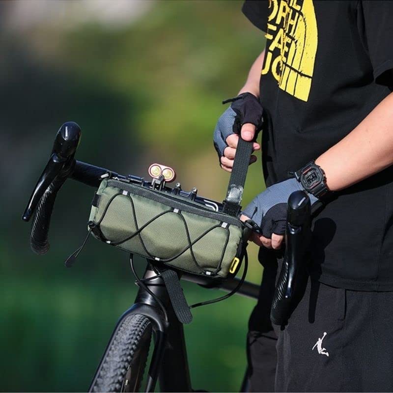 Bicycle Cycle Bag, Front Bag, Handlebar Bag, Large Capacity, Lightweight, Suitable for Bicycle Transport, Road Bikes, Mountain Bikes (Gray)