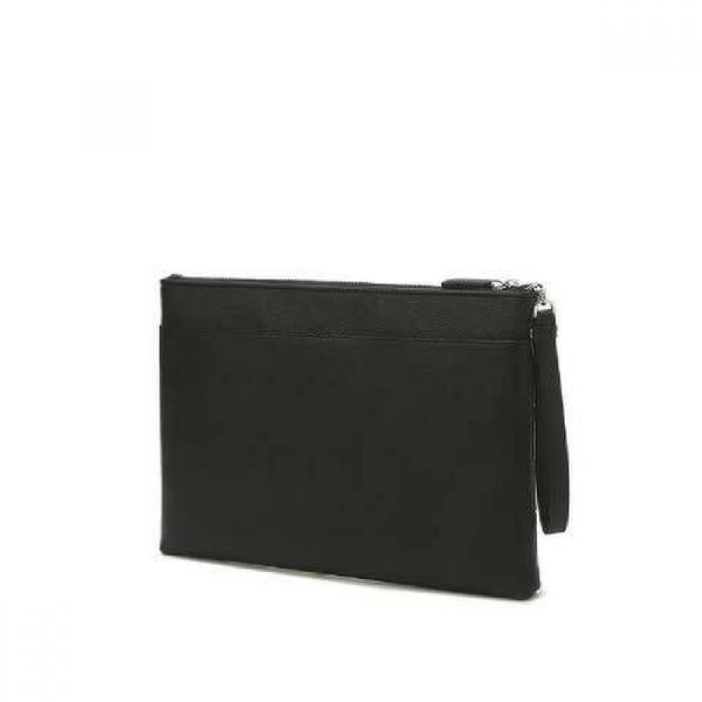 Daks Black Leather Clutch Bag Cut Pattern Dbba0f279bk