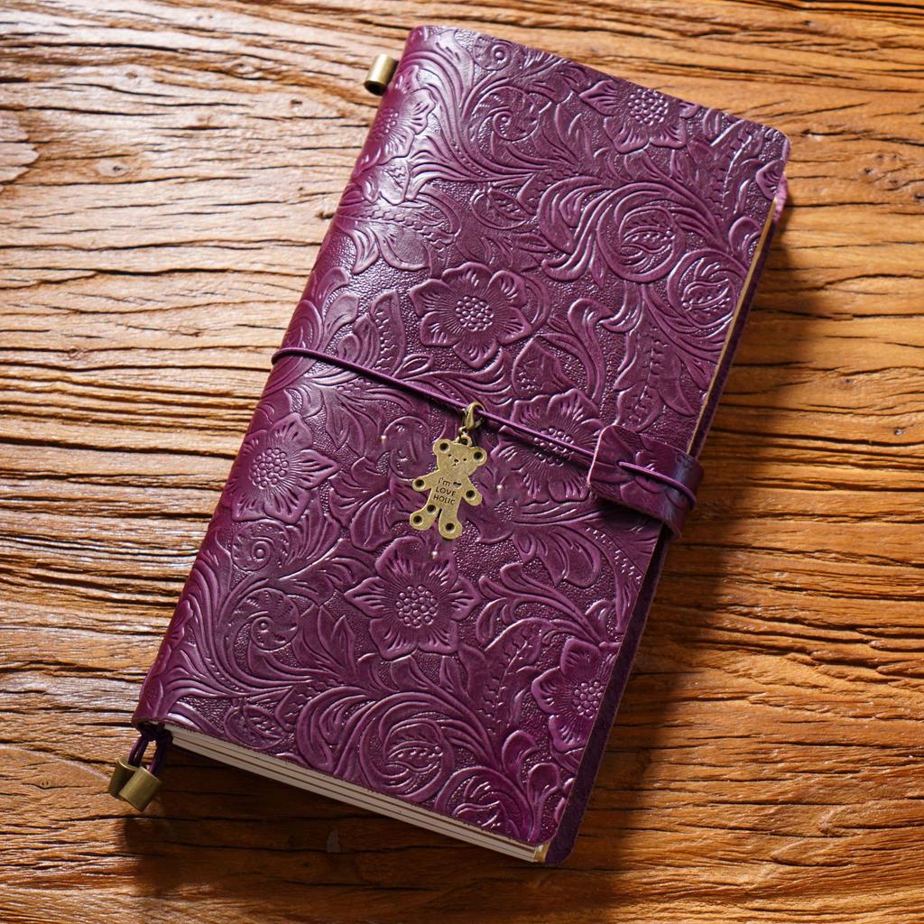 2026 Retro Carved Cowhide Travel Notepad Handmade Notebook Stationery Handbook Creative Diary