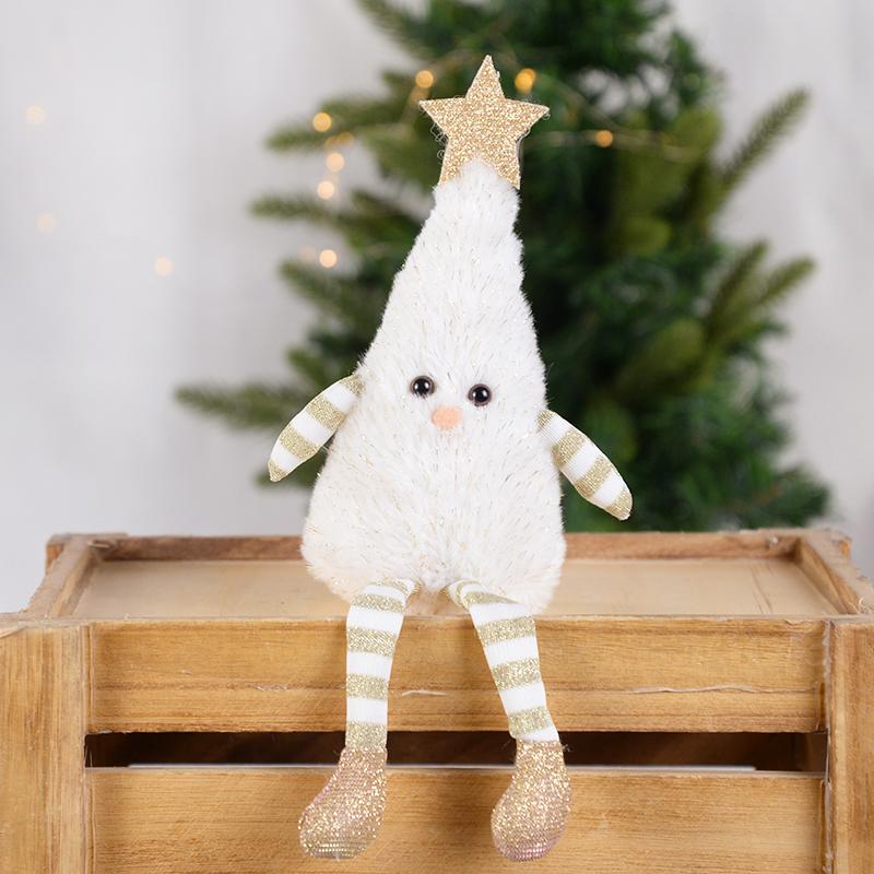 Christmas Plush Doll Ornaments Cute Long Leg Xmas Tree Hanging Pendant Navidad Natal Home Decoration New Year Kids Gifts