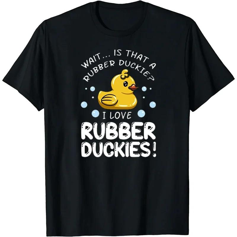 Womens Casual Tshirt Cute Rubber Duck Heart Duck Fun Duck Tshirt Graphic T Shirts Fashion Harajuku Kawaii Y2K Clothing