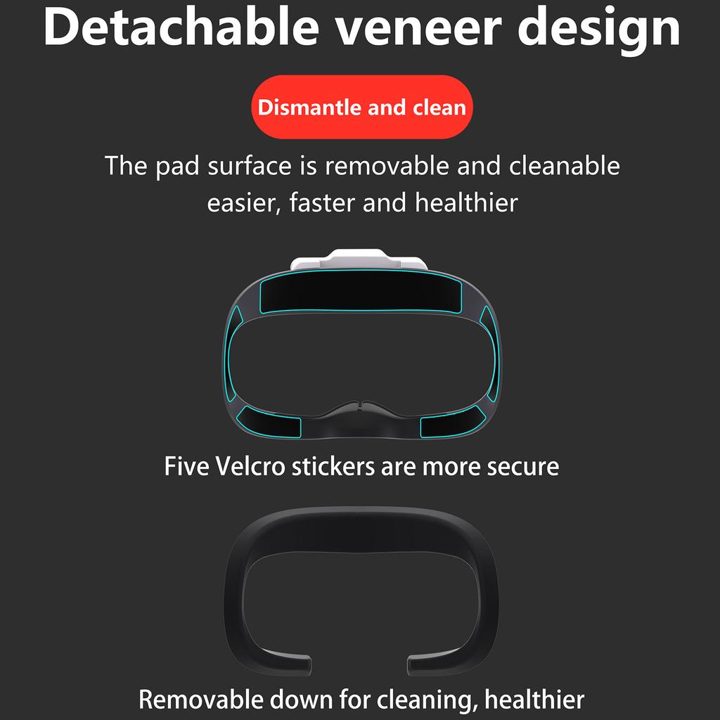2 VR Glasses Anti-leakage Face Cover Cooling Fan for Facial Interface Relieve Lens Foggy