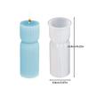 Geometry Stripe Pillar Candle Molds Plastic Column Making CandleHolder Wedding Items 3D Silicone Mold Taper Acrylic Party Supplies