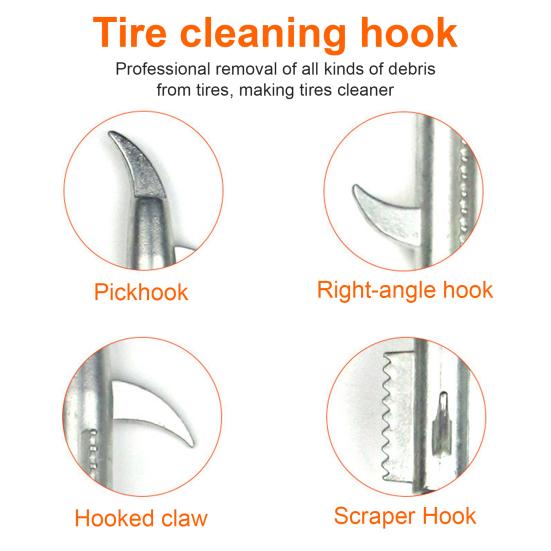 Tire Tread Groove Stone Remover Cleaning Hook, Car Gap Buckle Portable Hook Cleaner Universal Tool Automotive Repair