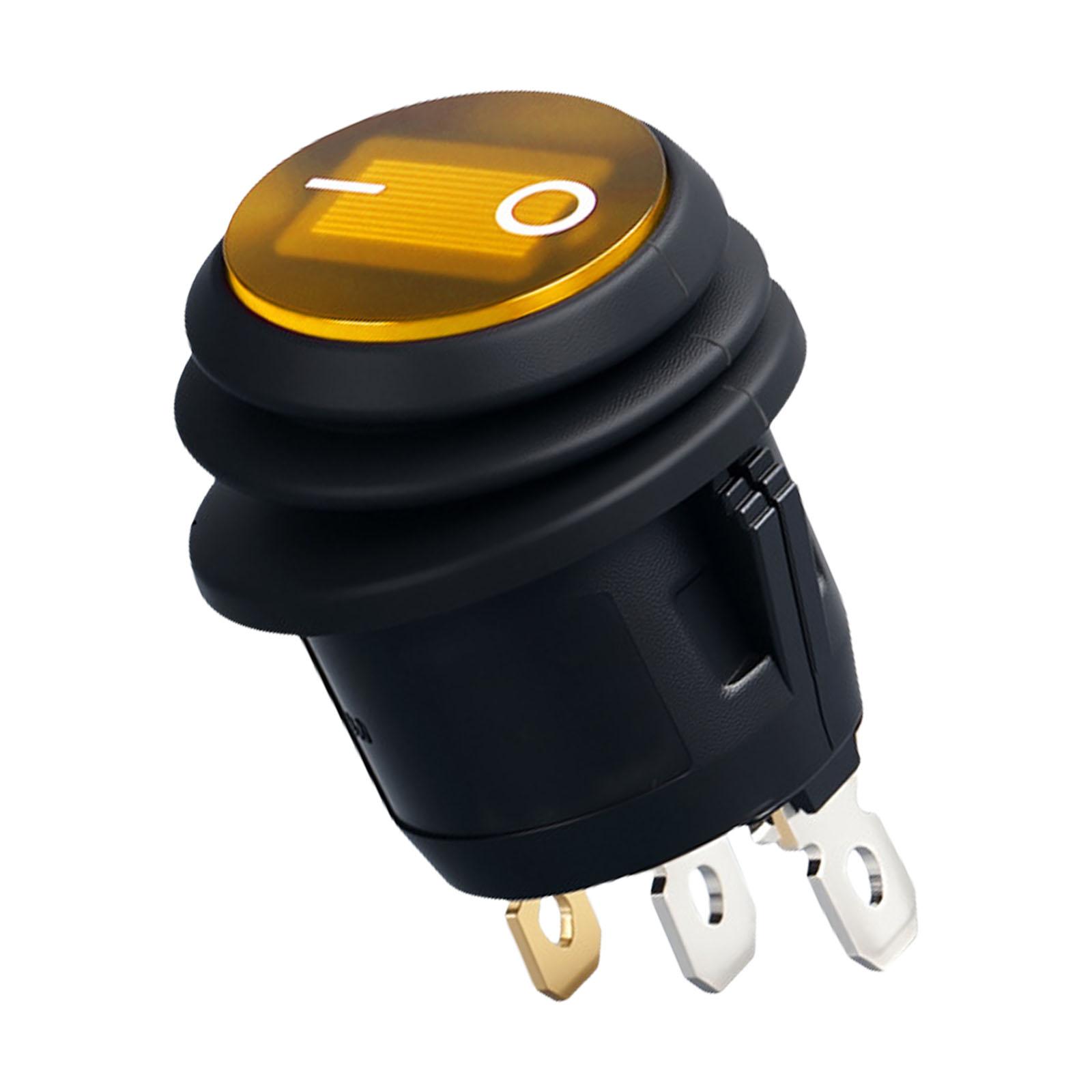 

Waterproof IP65 Small Rocker Switches 220V 16A Rectangular Designs Accessory for Projects Supplies and Replacements жовтий