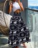 2024 Retro Floral Print Waist-Cinching Wide-Leg Pants for European and American Women