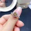 Lindon Classic Copper Alloy Zirkonový prsten Dámské šperky Svatební slib Party dárek