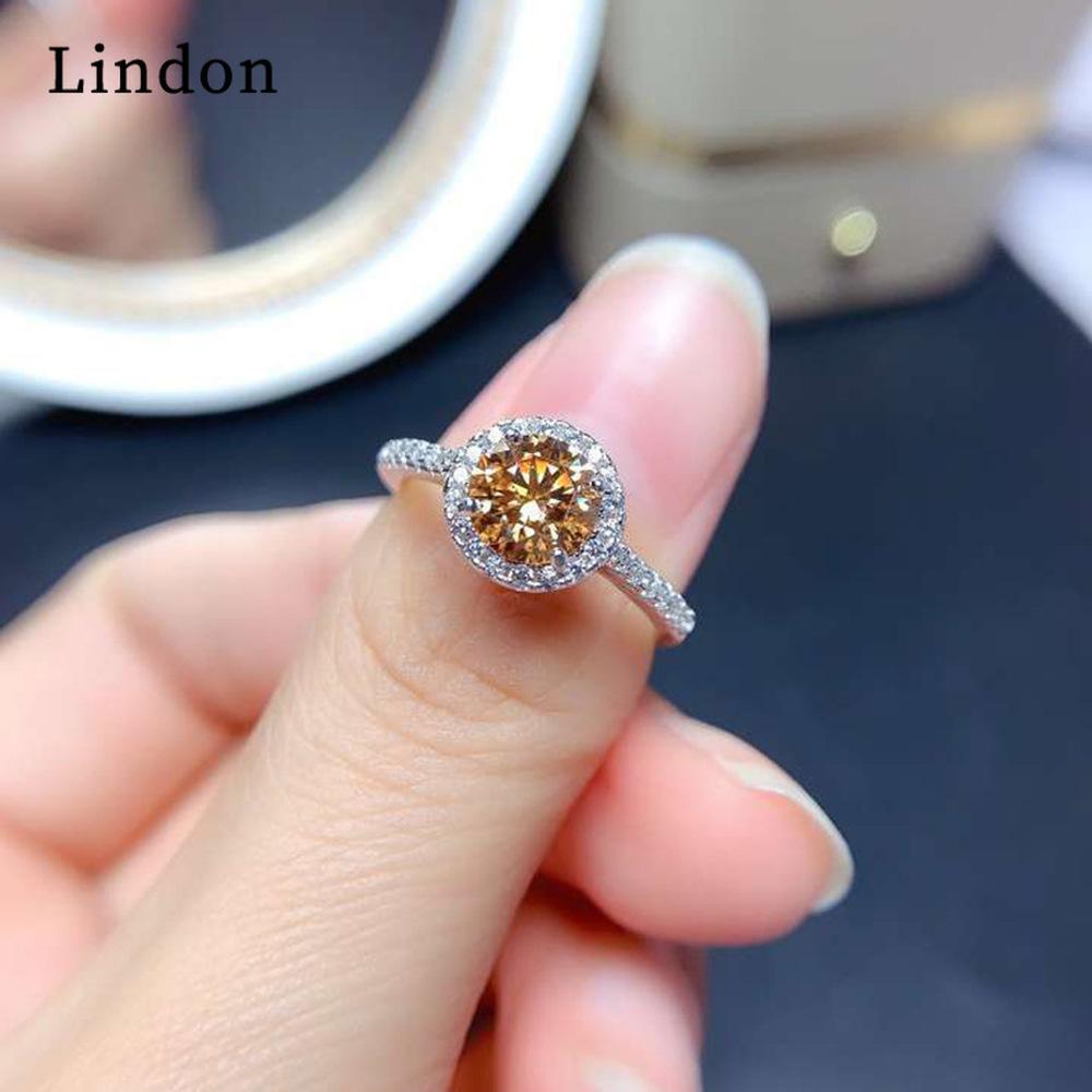 Lindon Classic Copper Alloy Zirkonový prsten Dámské šperky Svatební slib Party dárek