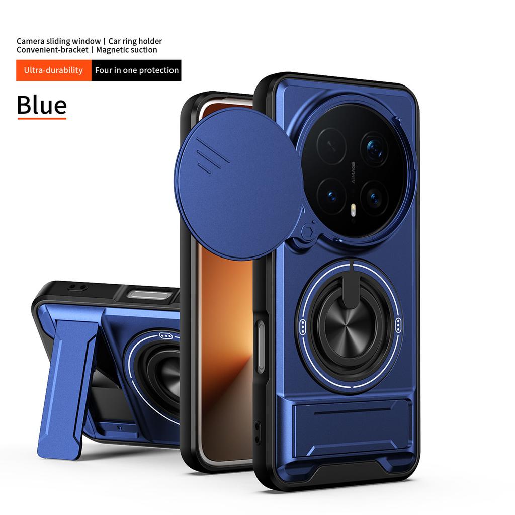 Armor Funda Für Huawei Honor Magic 8 Pro 5G Hüllen Objektiv Kamera Schutz Anti-Fall Ring Halter Handyhülle für Honor Magic 7 Pro