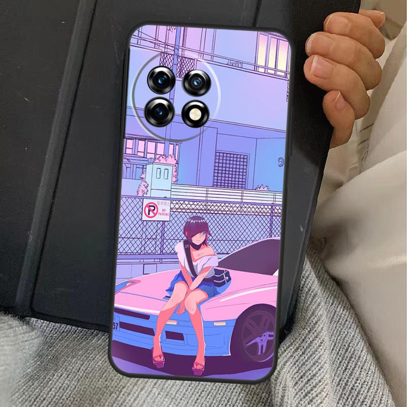 JDM Vaporwave Glitch Anime Case For OnePlus 15 13 12 11 13R 13T 10T 10R 12R OnePlus Nord 5 CE 2 3 4 Lite N20 N30 Cover