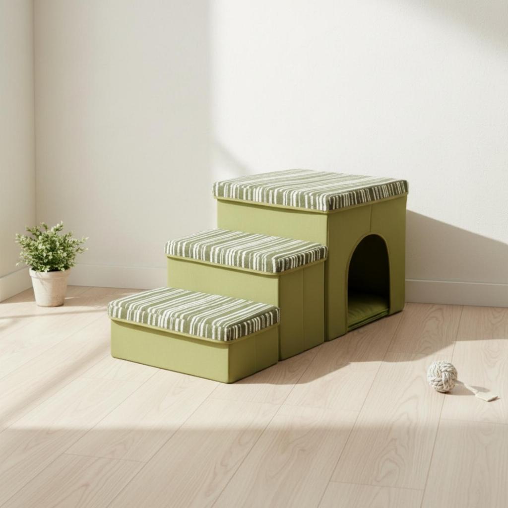Modular Pet Staircase with Storage Easy Assembly Stair Hideaway Den