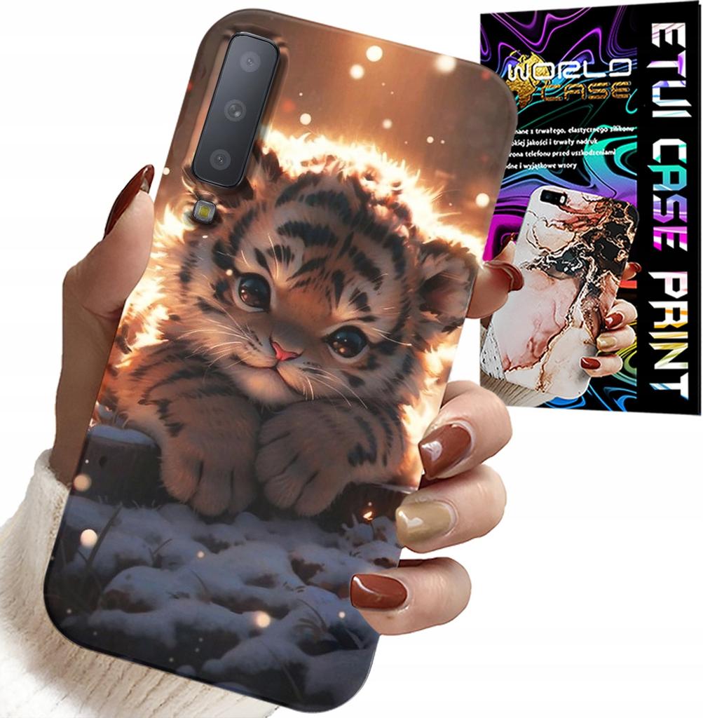 Etui Do Samsung A7 2018 - Z Nadrukiem Słodki Tygrysek Obudowa Case
