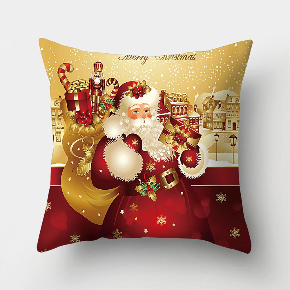 

Runtowo 45x45cm Christmas Cushion Cover 2025 Christmas Decorations for Home Ornament Xmas Gifts New Year 2026 Christmas Decor