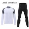 Adult Kids Long Sleeve Soccer Training Kit Uniforms Pre-Match Warm-Up Jersey Set