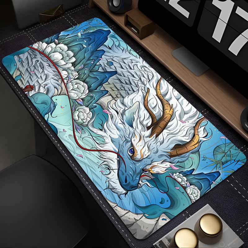 Mouse Pad Computer Office Game Table Mats Rubber Anti-slip Gaming Keyboard Pad Space Galaxy Cool Dragon Mousepads Long Desk Mats