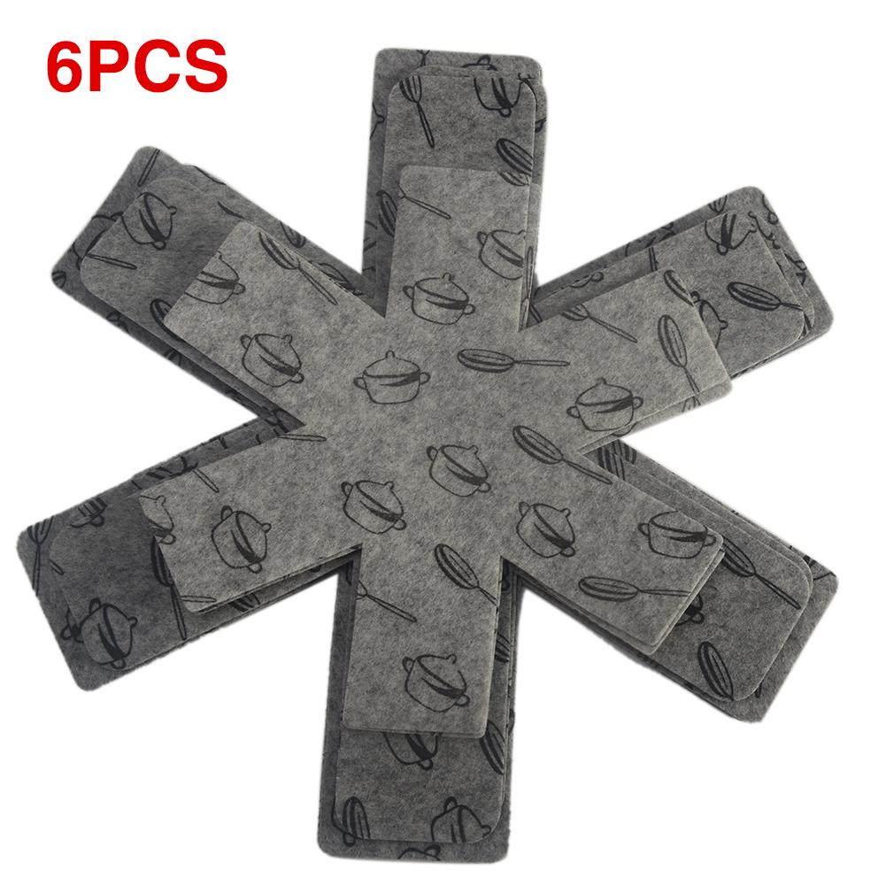 

Кухонная антипригарная кастрюля с защитным покрытием войлочная накладка Предотвращающий коврик Защитный коврик для кастрюли Разделитель для посуды Поверхности для приготовления пищи Раздельные as picture