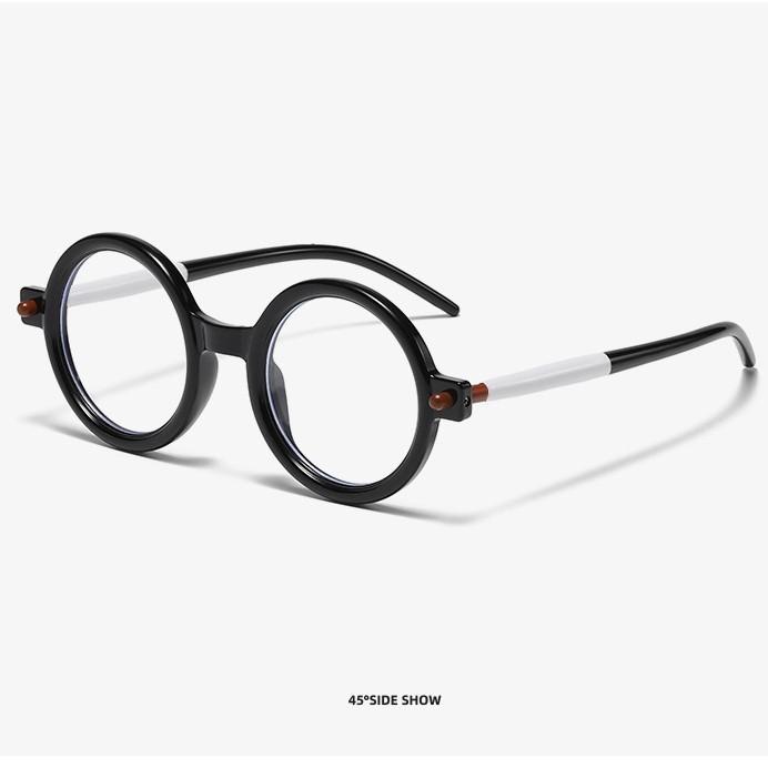 European and American retro round-frame reading glasses, high-definition, blue light blocking, for men and women, middle-aged and elderly,