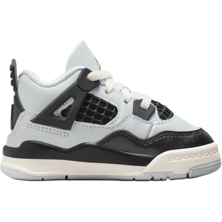 Air Jordan 4 Retro TD Platinum Gold Baby Sneakers Grey Pure-Platinum Metallic-Gold FZ8584-070