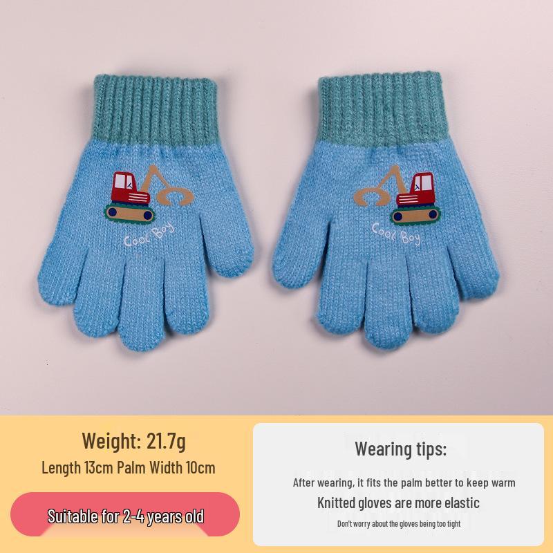 Winter Warmth: Cute Knitted Wool Gloves for Baby Boys & Girls