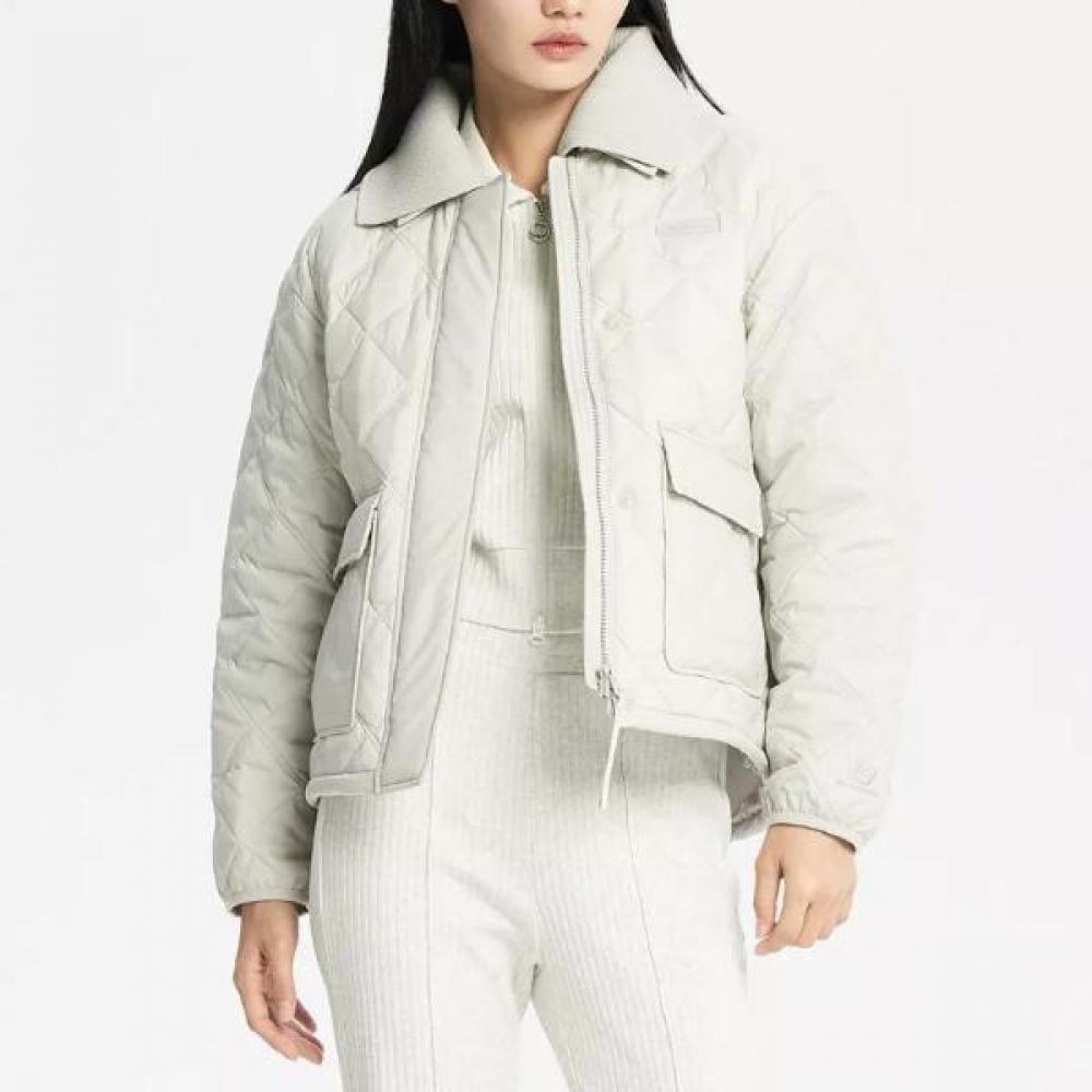 

New Balance Half Club Women S Collar Quilted Jacket Gray Nbnqd4w912 15 85(S)